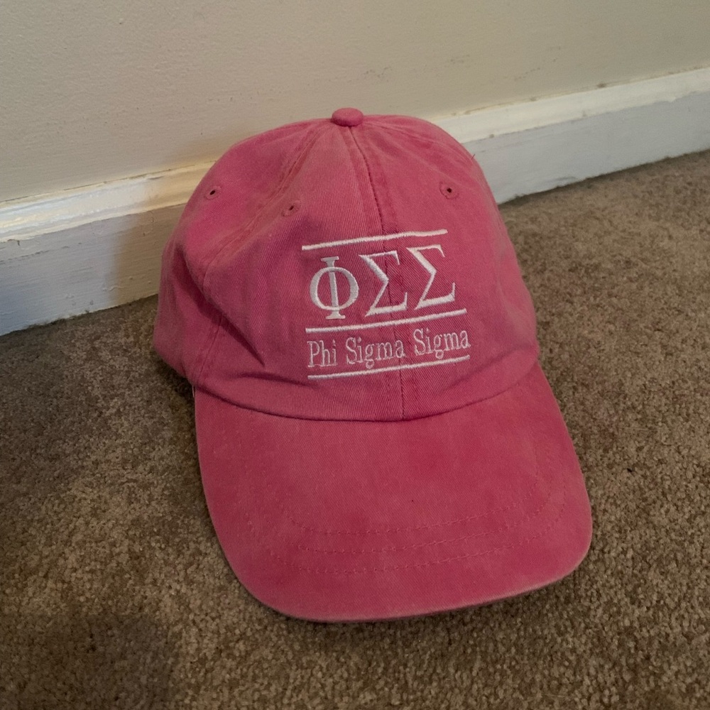 Various Phi Sigma Sigma Hats and Long Sleeve Shirt